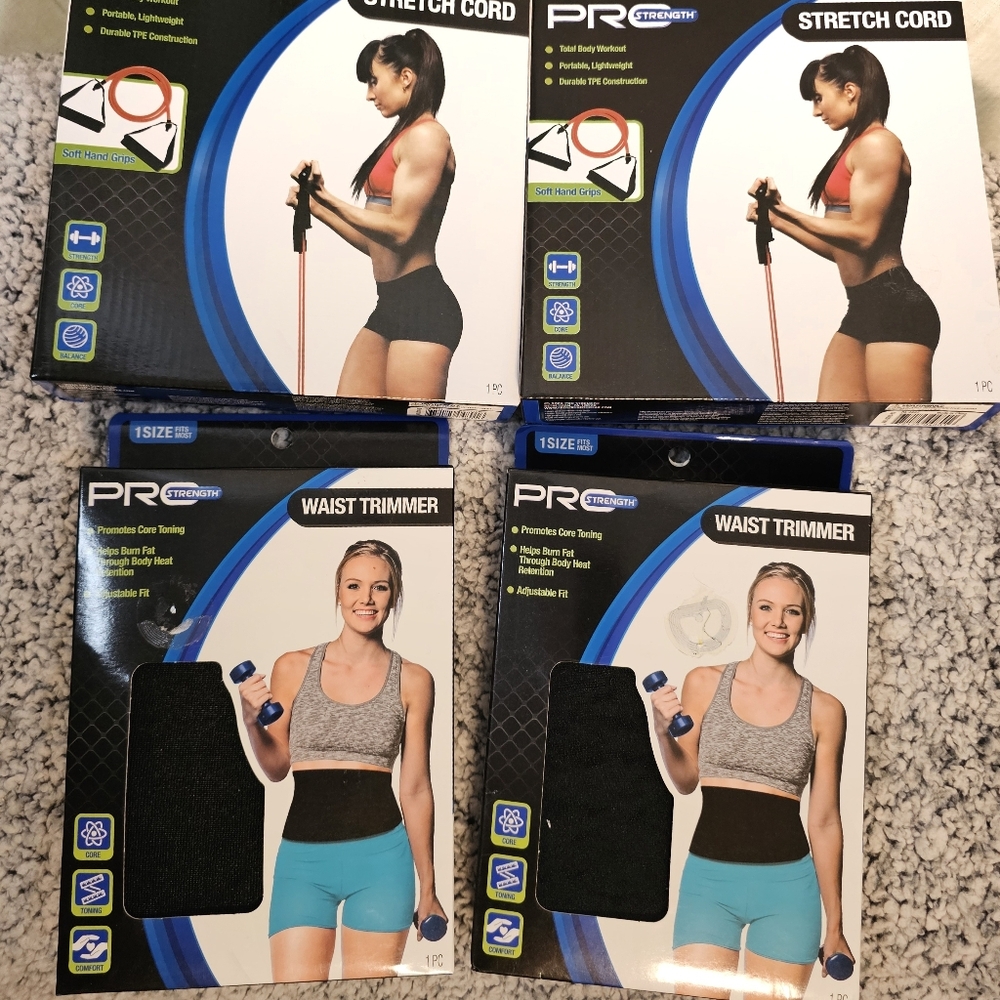 4 Pro Strength Waist Trimmers & Stretch Cords